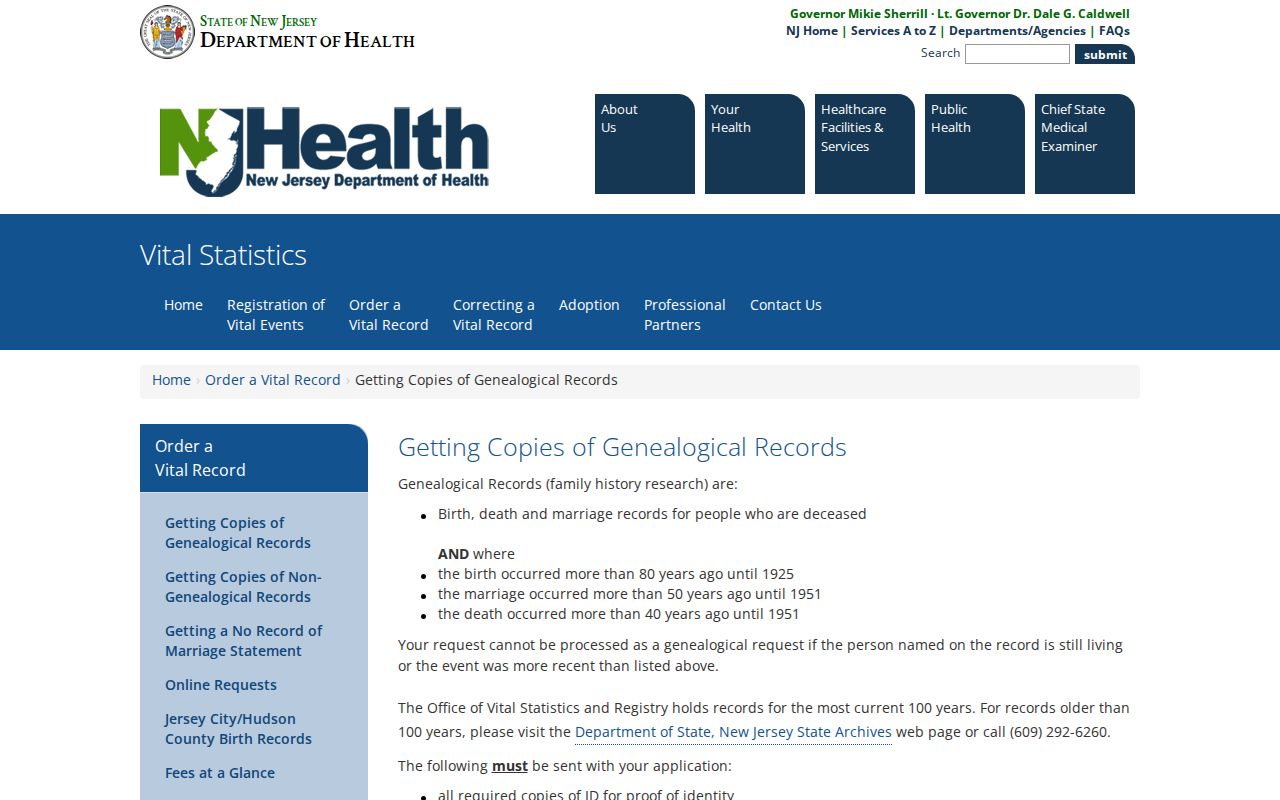 Camden County resident lookup vital genealogy application guidance from New Jersey